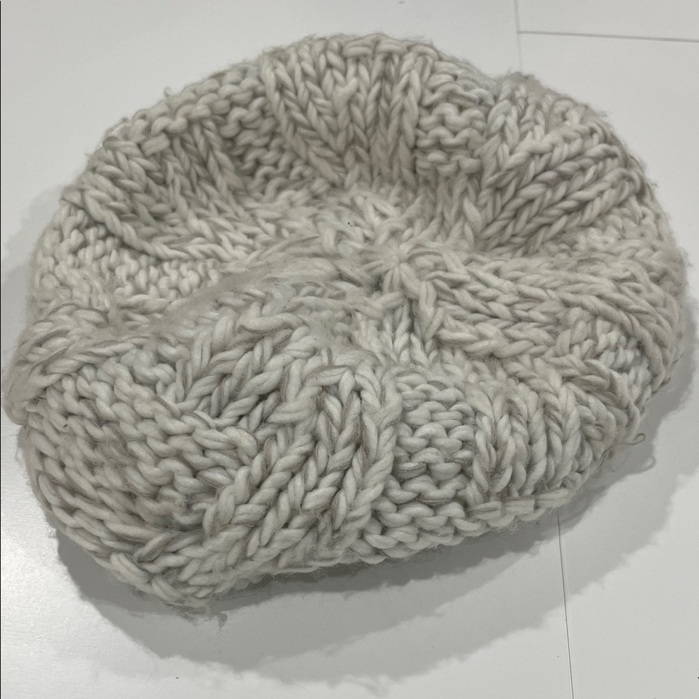 Knit Beanie Barrette Hat